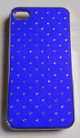 Case Iphone 4,4s Luxo Strass Blue